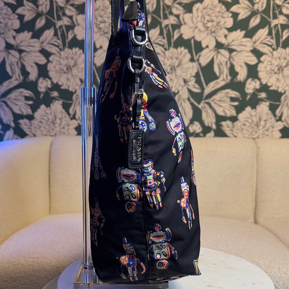 Prada Authentic Limited Edition Black Nylon Robot Tote - Picture 4 of 12
